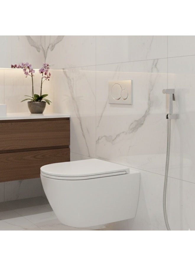 Bold Stella Brass Bidet Shattaf Handheld Sprayer for Toilet Bathroom Hygiene Adjustable Water Flow with Hot and Cold Control Leak Free Brass Core Chrome Finish Easy DIY Installation Water Saving Bidet for UAE Homes - Image 2